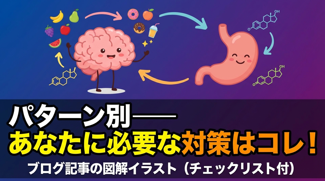 パターン別ストレス食い対策の図解