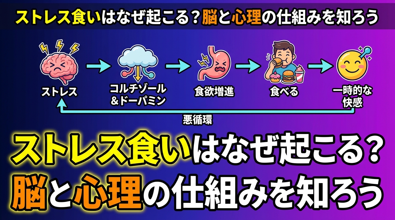 ストレス食いを防止する習慣化のコツ｜心理メカニズムから根本解決へのアイキャッチ画像