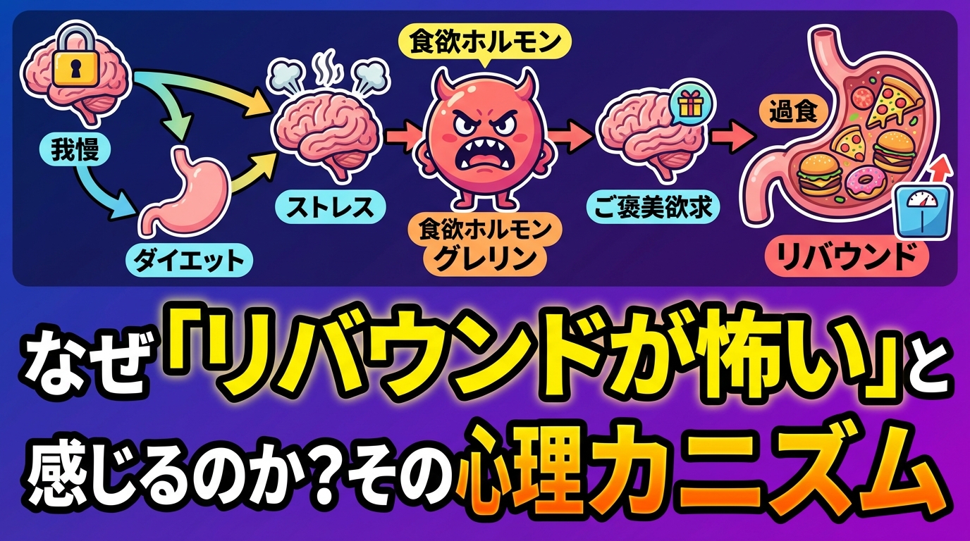 リバウンドが怖い…心理学で不安を根本解消する方法のアイキャッチ画像