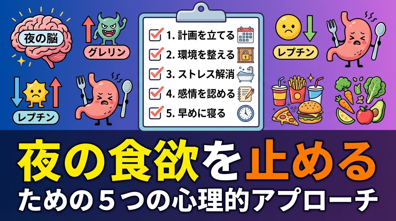 夜間の食欲が止まらない心理とは？感情と食欲の深い関係を専門家が解説に関する図解2