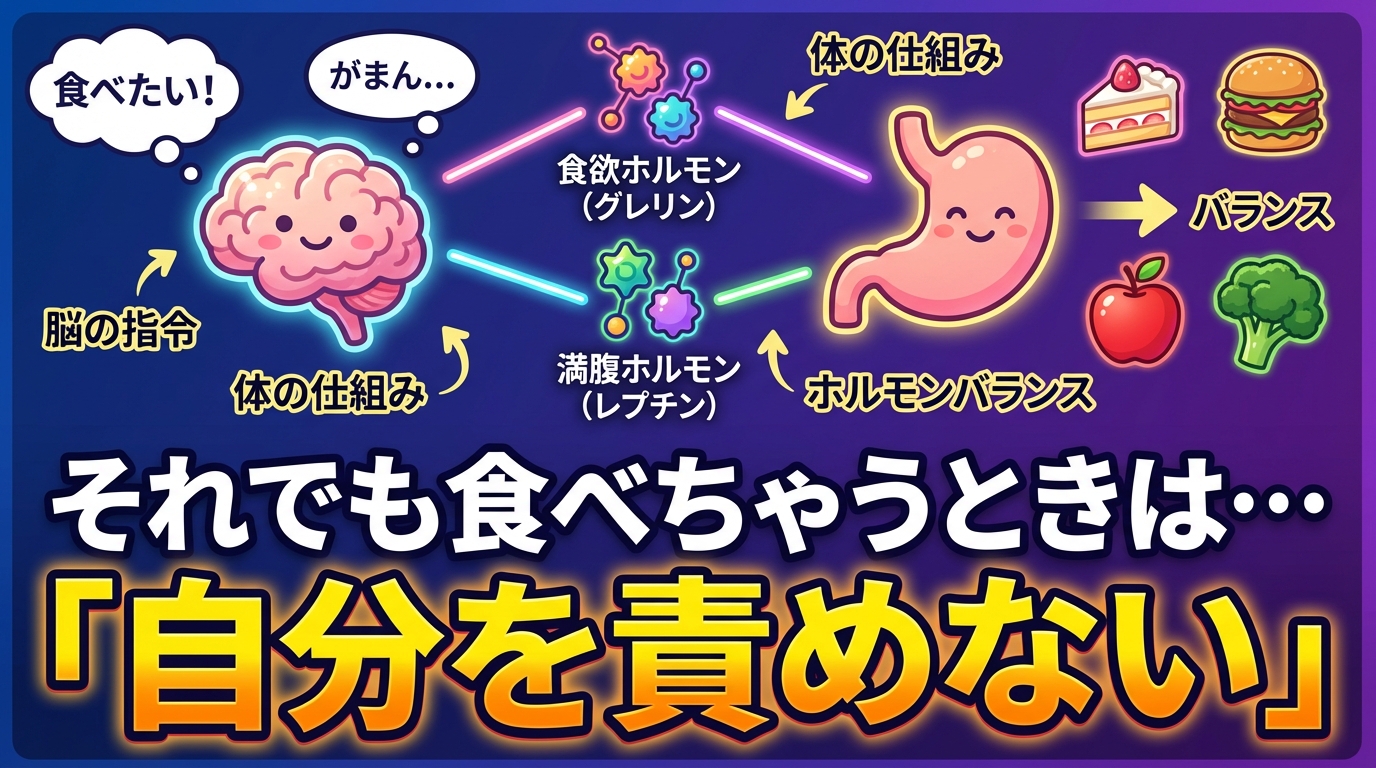 夜眠れないから食べちゃう…そのメカニズムと根本的な解決法に関する図解4