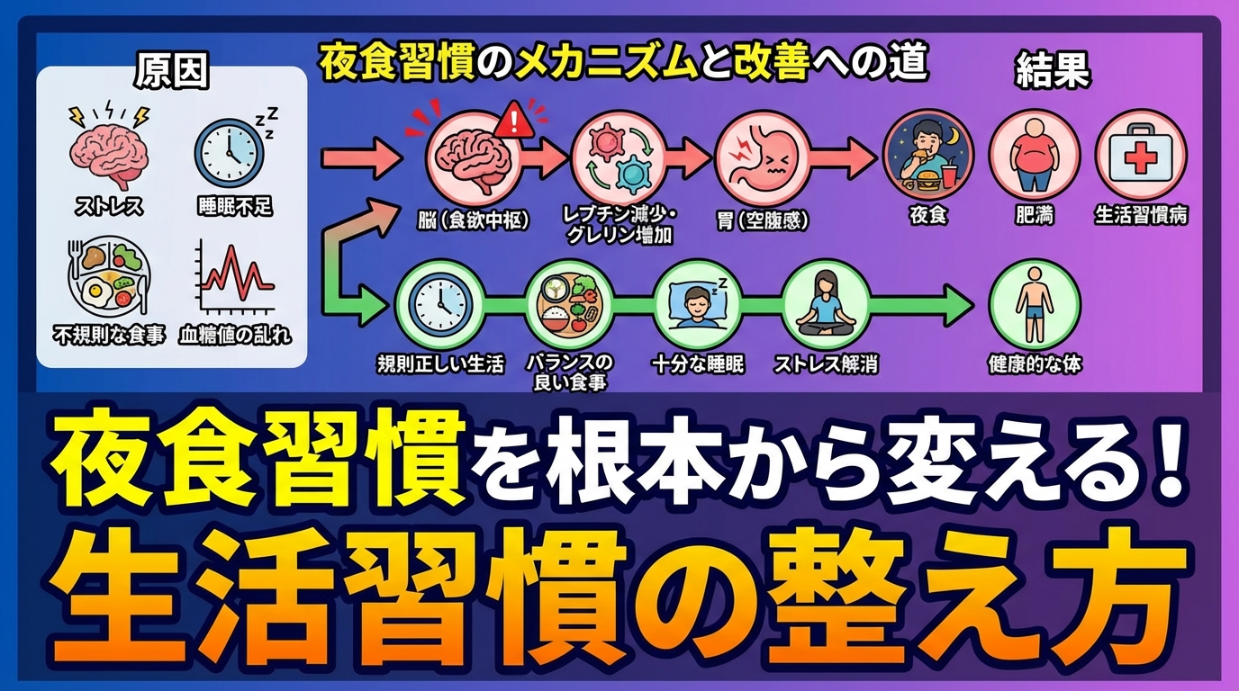 夜食習慣をやめたい人必見！心理メカニズムから解決する5つのステップに関する図解3