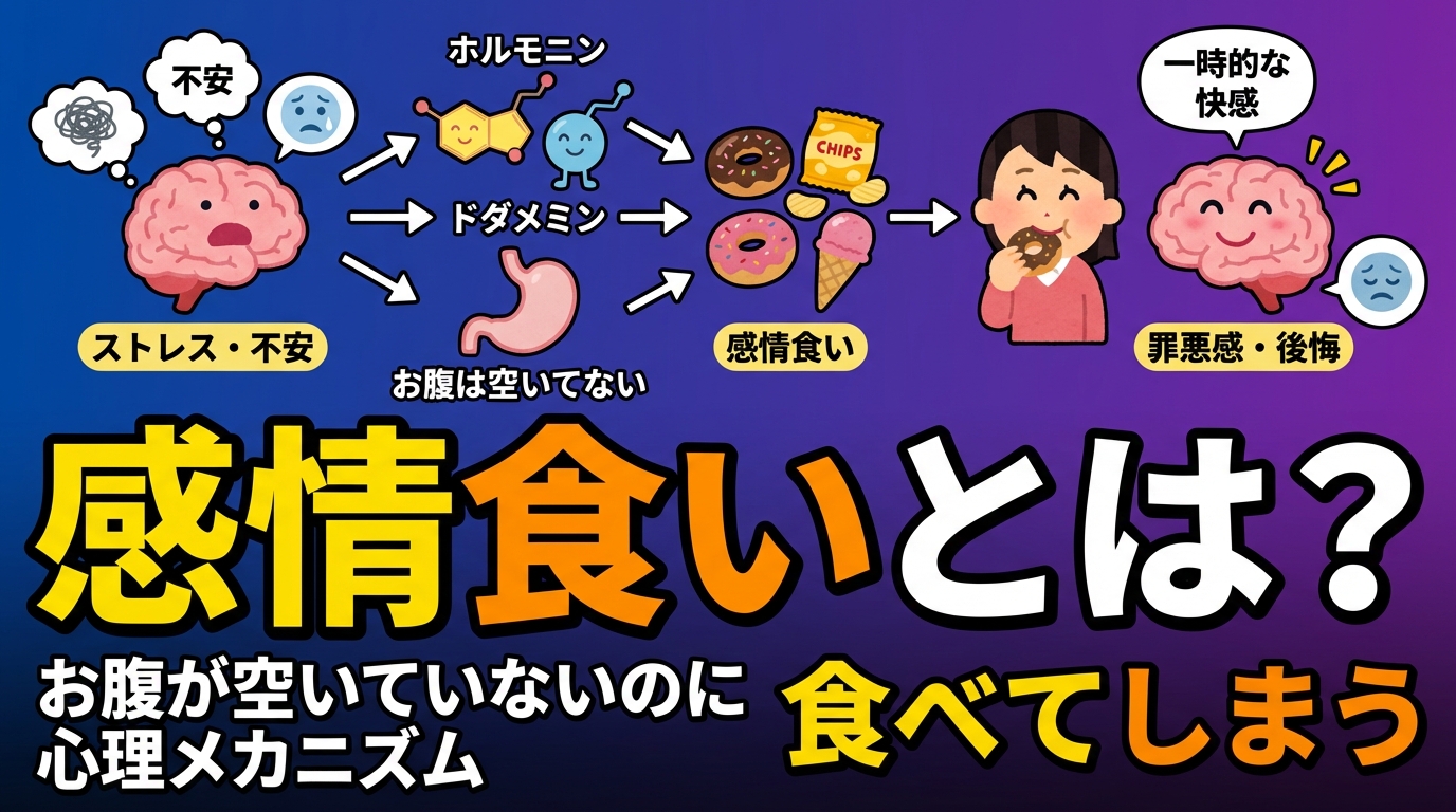 感情食いが止まらない本当の理由｜満たされない心の穴を食べ物で埋めていませんか？のアイキャッチ画像