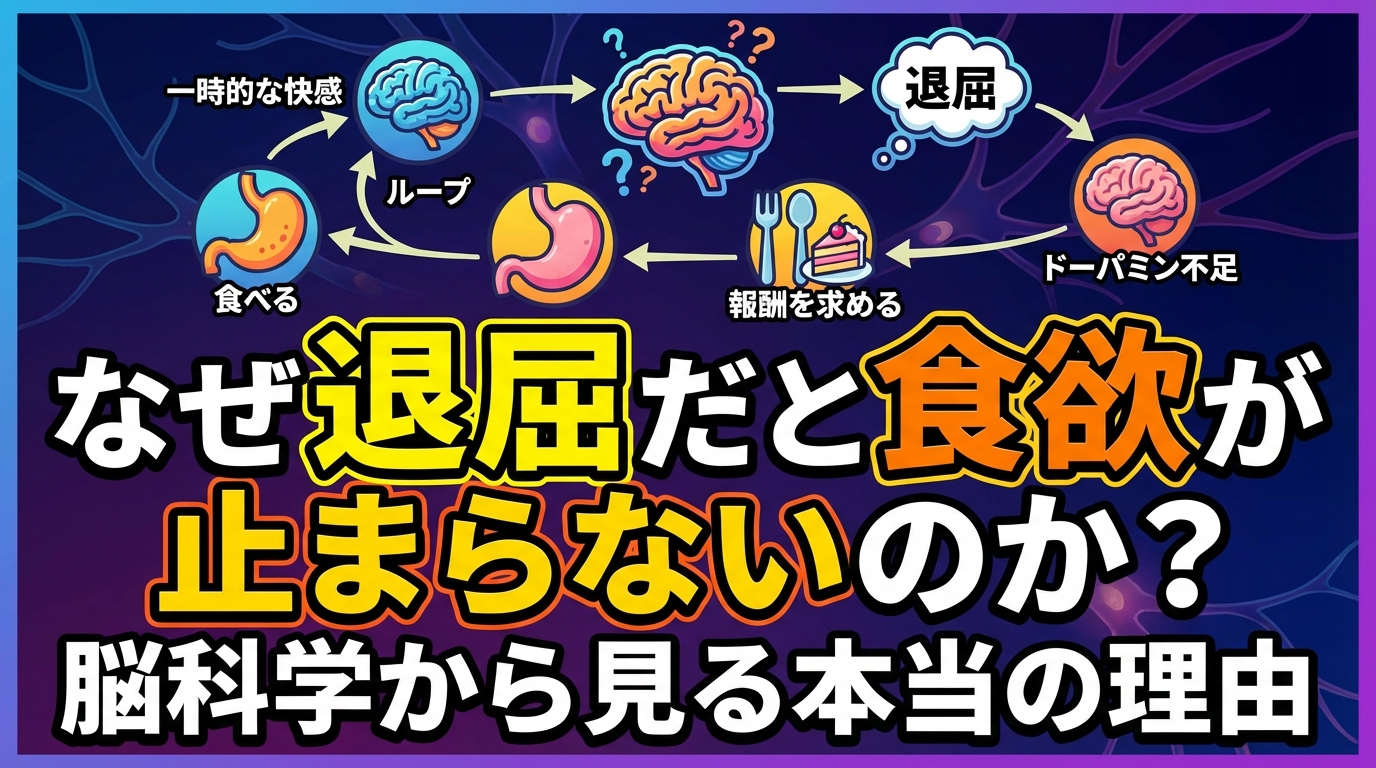 退屈で食欲が止まらない？今すぐできる4つの対策で心も体も満たされる方法のアイキャッチ画像