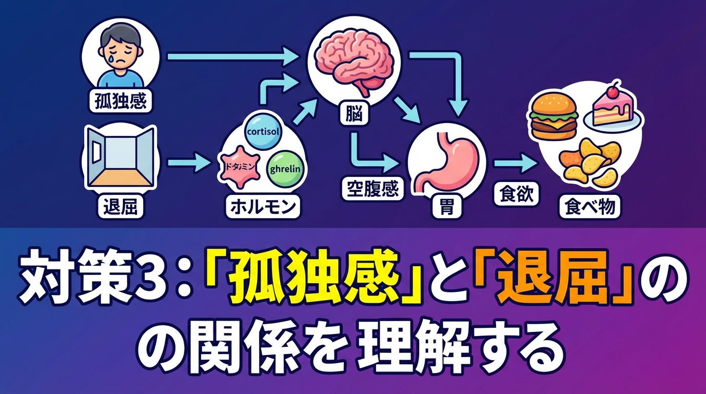 退屈で食欲が止まらない？今すぐできる4つの対策で心も体も満たされる方法に関する図解3