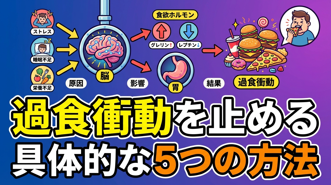 なぜ食べたい衝動が止まらない？過食の心理メカニズムと根本的な解決法に関する図解3