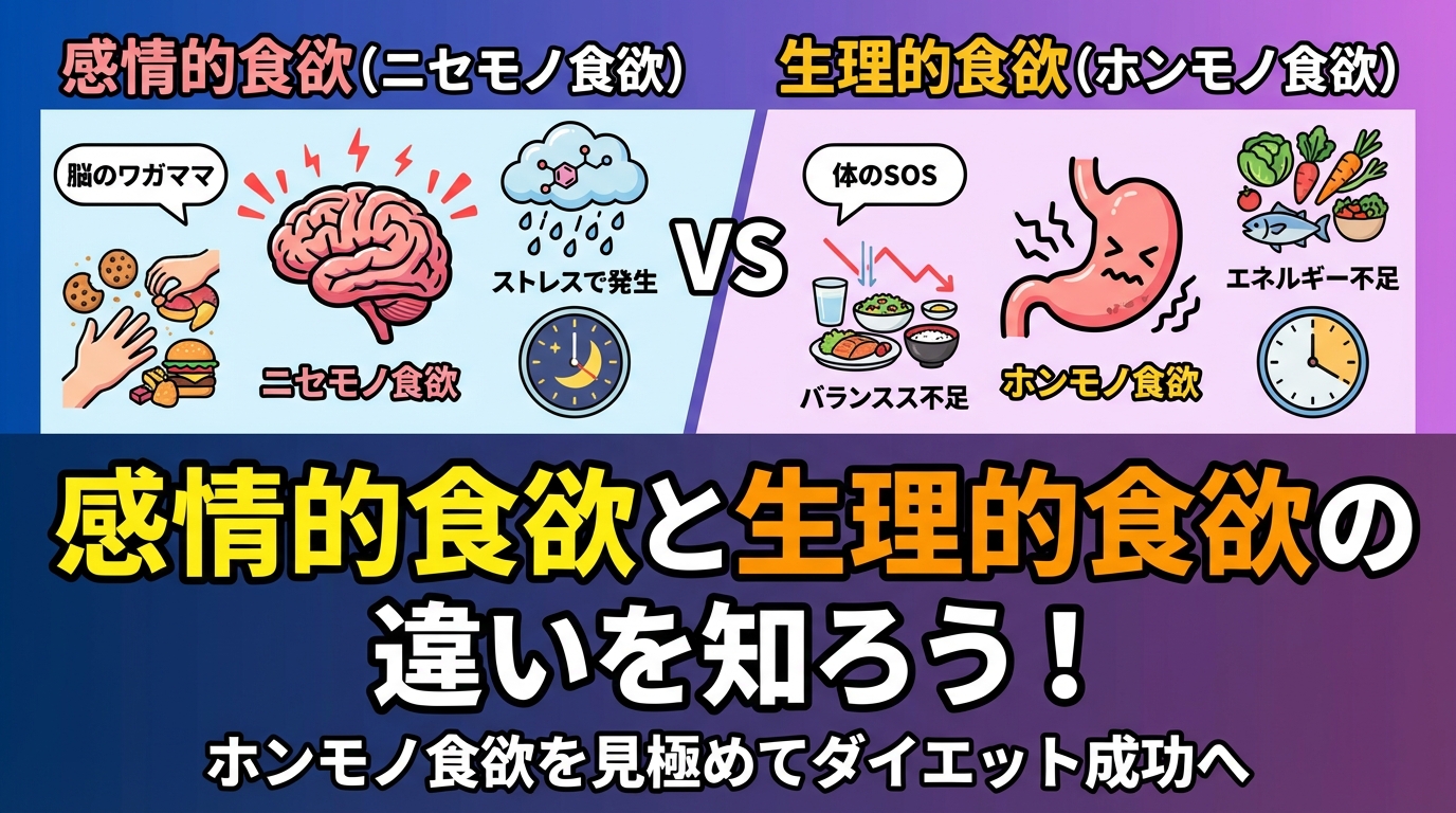 「食べたい気持ちが抑えられない」本当の心理とは？意志力では解決できない根本原因に関する図解