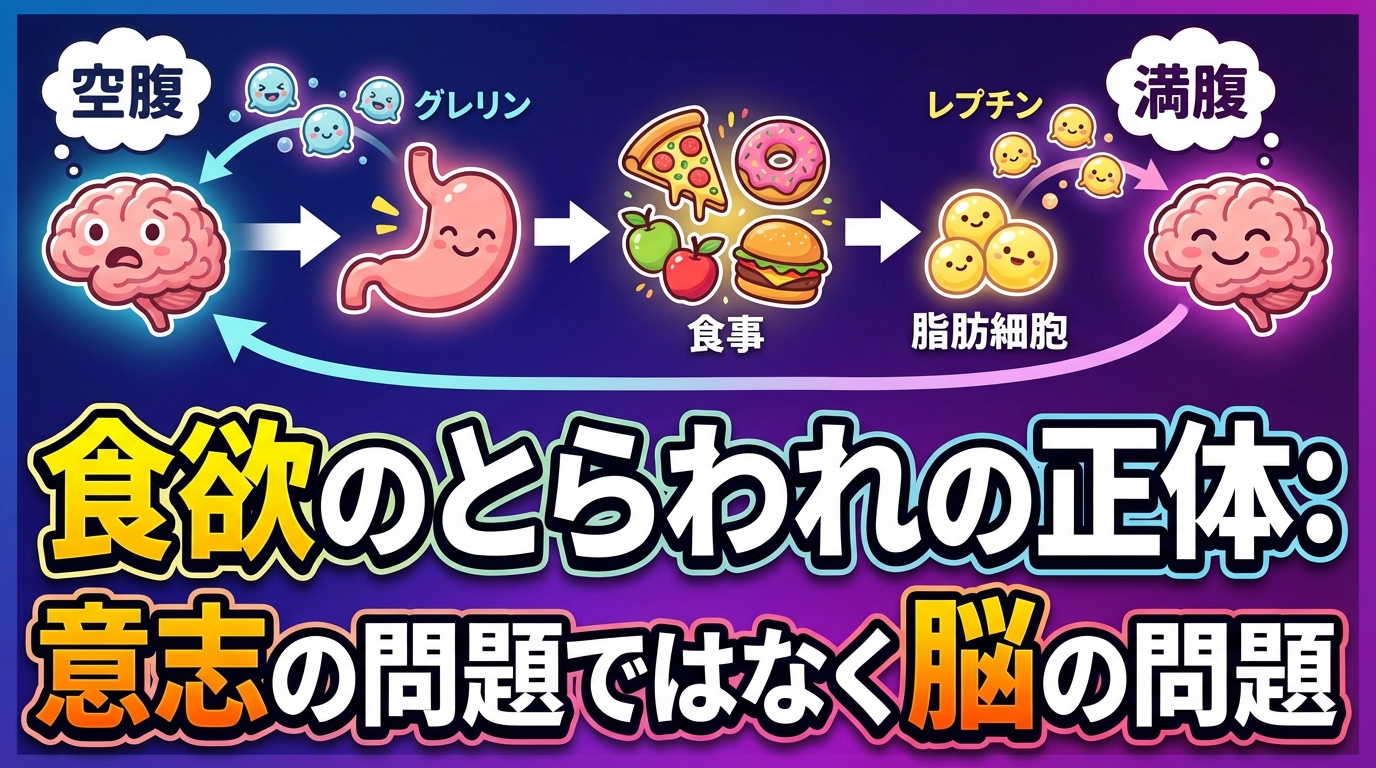 食欲のとらわれを克服する方法｜脳とホルモンから理解する食欲コントロールのアイキャッチ画像