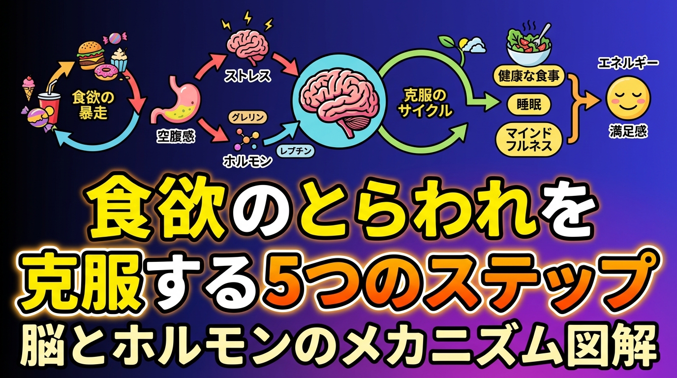 食欲のとらわれを克服する方法｜脳とホルモンから理解する食欲コントロールに関する図解3