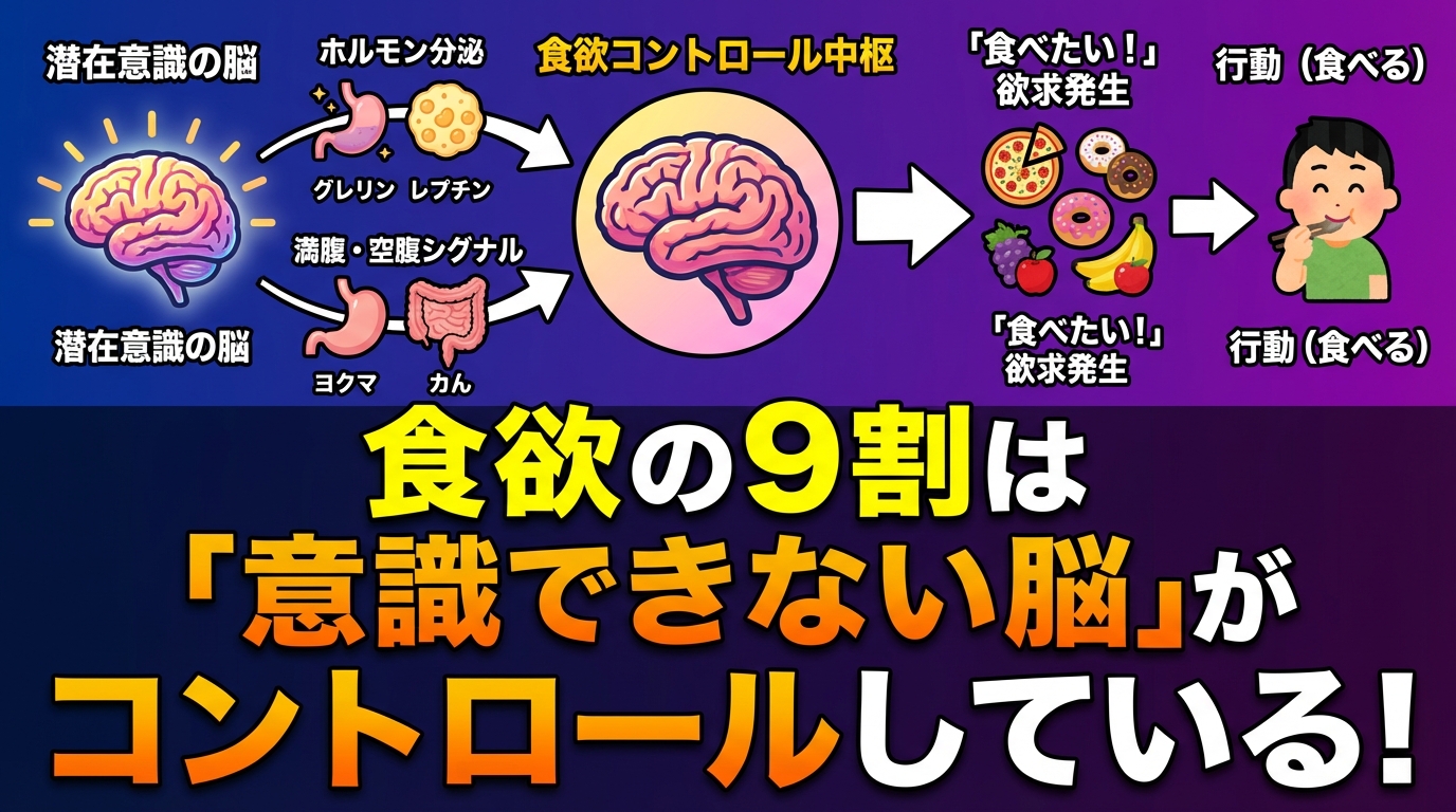 食欲が自然に減る心理メカニズムとは？意志を使わずにコントロールする方法のアイキャッチ画像