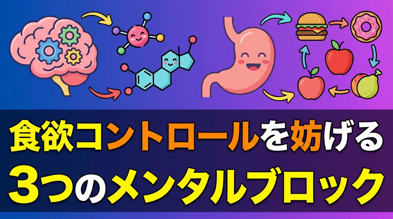 食欲コントロールのメンタルブロック解除法|「また失敗する」から抜け出す5ステップのアイキャッチ画像