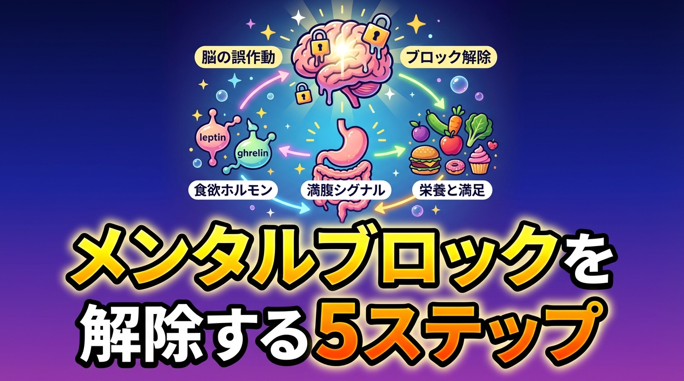 食欲コントロールのメンタルブロック解除法|「また失敗する」から抜け出す5ステップに関する図解2